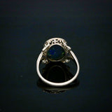 Part 2 Antique Platinum Black Opal Ring