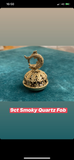 9ct gold smokey quartz fob