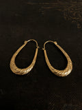 Vintage Large Gold Creole Earrings