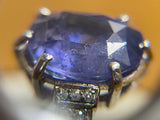 Art Deco Ceylon Sapphire and Diamond Ring