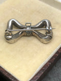 Georgian Silver Chrysoberyl Bow Brooch