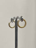 18ct White and Yellow Gold Diamond Earrings