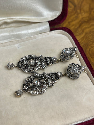 reserved Late Georgian Diamond Earrings