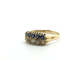 18ct Gold Edwardian Diamond and Sapphire Ring - Ishy Antiques