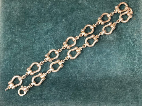 Rare Tiffany Silver Equestrian Horseshoe Necklace