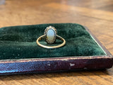 Reserved Opal and Rose Cut Diamond ring 1925