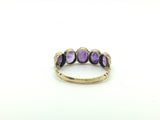 Part 2/3 Late Georgian / Early Victorian Five Stone Amethyst Ring - Ishy Antiques