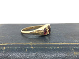 Edwardian Garnet and Diamond Ring - Ishy Antiques