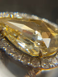 Yellow Diamond Pear Shaped Ring