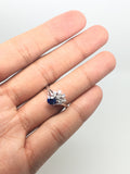 18ct Gold Sapphire and Diamond cluster ring - Ishy Antiques