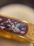 Etruscan Revival Micromosaic Scarf Pin