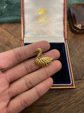 Reserved 18ct Gold Swan Brooch