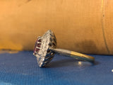 Reserved! 18ct and Platinum Pink Spinel and Diamond Ring