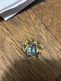 Private Sale Aquamarine Gold Brooch