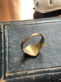18ct Gold Antique Navette Signet Ring