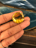 Giant 19th Century Citrine Brooch
