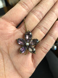 Victorian Amethyst Gold Pansy Brooch