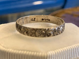 Scandinavian Silver Engraved Band