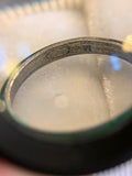 Green Enamel Silver Band