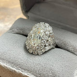 3/3 2.66 carat elongated Cushion cut diamond ring