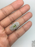 Art Deco Peridot Panel Ring - Ishy Antiques