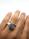 Sterling Silver Snake Ring with S Intaglio