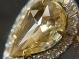 Yellow Diamond Pear Shaped Ring