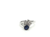 18ct Gold Sapphire and Diamond cluster ring - Ishy Antiques