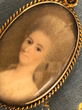 18th Century Georgian Portrait Miniature pendant