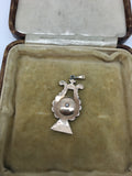 Georgian Rose Cut Diamond Lyre Pendant - Ishy Antiques