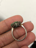 18ct White gold Jade Ring
