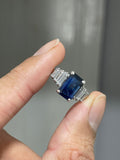 Reserved Platinum Sapphire and Diamond Dress Ring