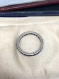 Reserved 2 x Art Deco Silver Sapphire Paste Eternity Rings