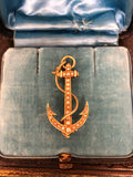 18ct Gold Anchor Brooch