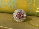 Reserved! 18ct and Platinum Pink Spinel and Diamond Ring
