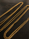Antique 9ct Gold Long Chain with Slider