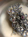 Early 20th century Diamond Crescent and Swallow Brooch