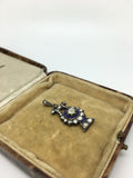 Georgian Rose Cut Diamond Lyre Pendant - Ishy Antiques