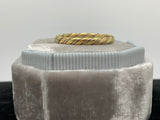 Reserved - 18ct Yellow and White Gold Twist Band Size R 1/2