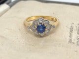 Art Deco Sapphire & Diamond Ring