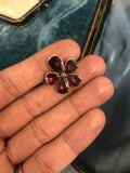 Gold Foiled Back Georgian Garnet Brooch
