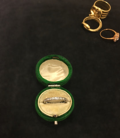 Reserved for S. Part 2/2 Art Deco Diamond Eternity Ring - Ishy Antiques