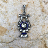 Georgian Rose Cut Diamond Lyre Pendant - Ishy Antiques