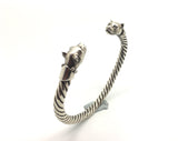 Sterling Silver Big Cat Bangle