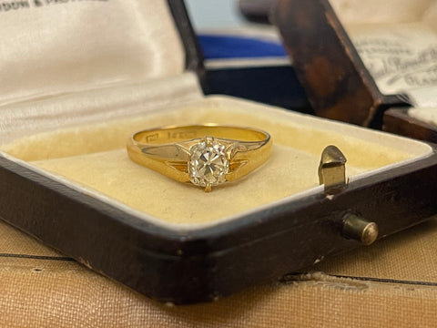 Antique 1.15ct Old Cut Diamond Ring