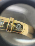 18ct Yellow Gold Diamond Buckle Ring