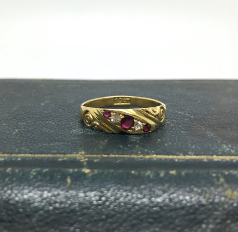 Antique Ruby and Diamond Ring - Ishy Antiques