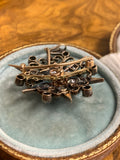 15ct Gold and Silver Sapphire and Diamond star brooch/pendant