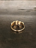 Antique Faceted Garnet Half Hoop in 15ct Gold