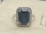 Platinum and White Gold Sapphire & Diamond Rin